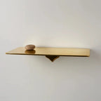 Unlacquered brass floating shelf - AtlasFinest