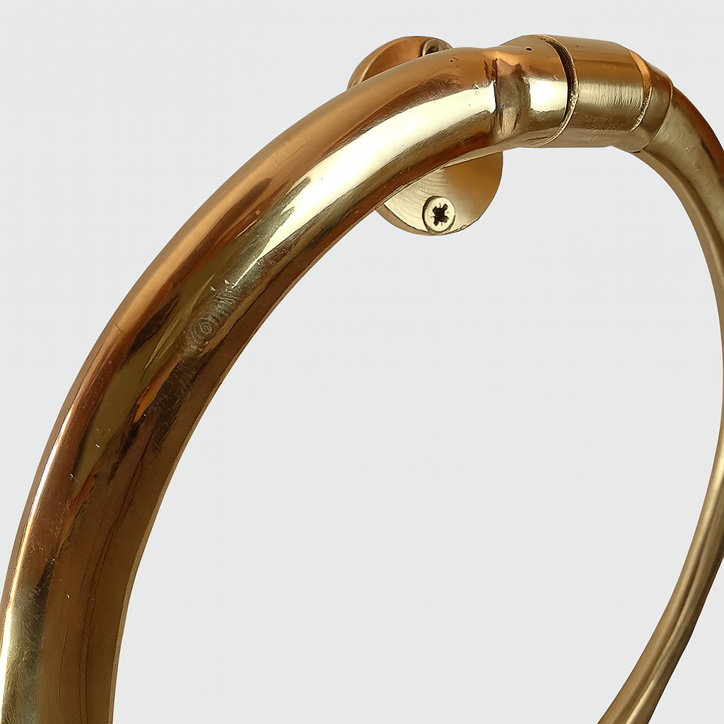 Flat Unlacquered brass Ring For Bathroom
