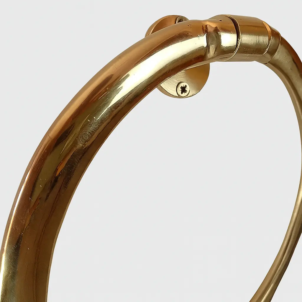 Flat Unlacquered brass Ring For Bathroom - AtlasFinest