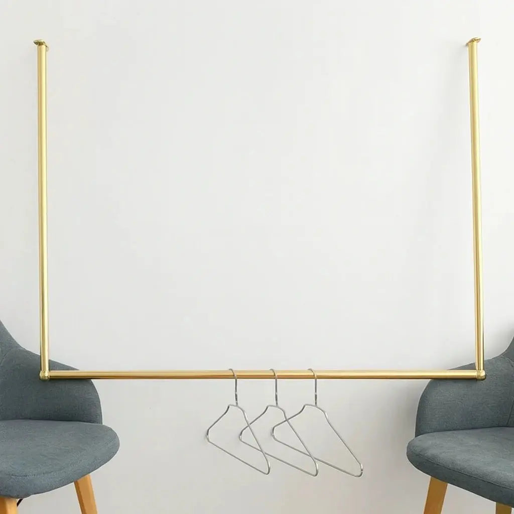 Ceiling Mounted Minimalistic Clothes Rail, Vintage Open Closet Organizer - AtlasFinest