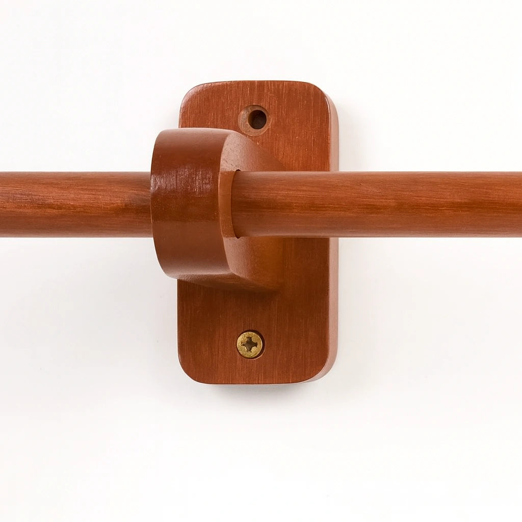 wooden curtain rod atlas finest 