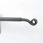 Wrought Iron Curtain Rod With Finials And Wall Supports, Wide Curtain Rods, DDP Express Shipping - AtlasFinest