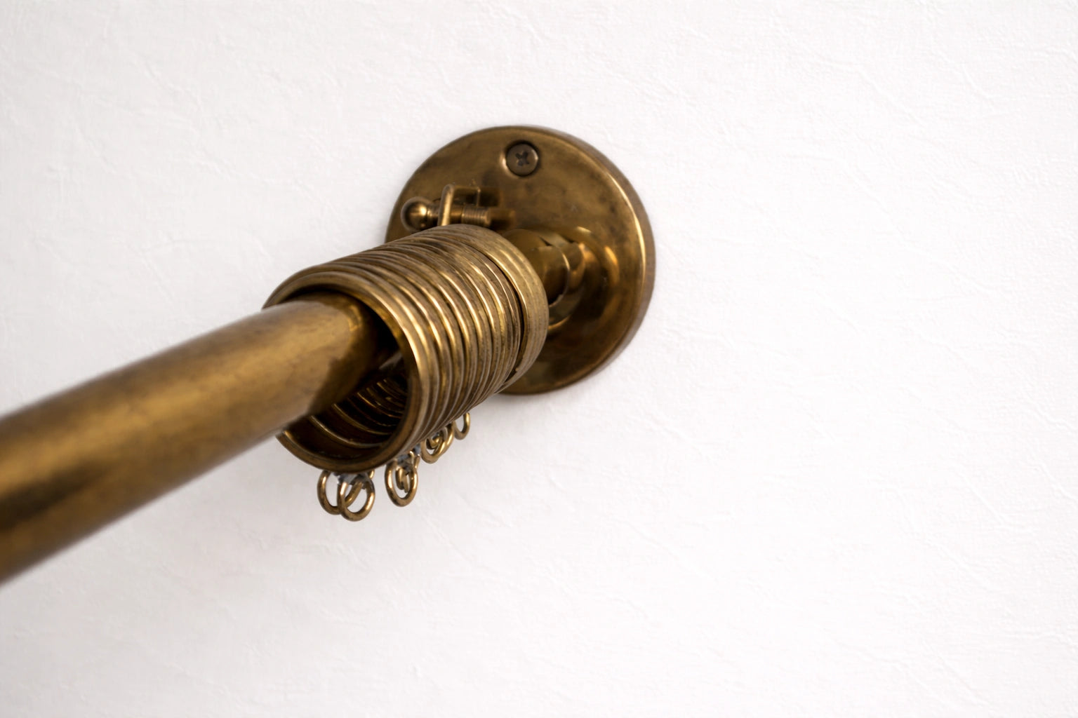 Unlacquered Brass Inside Mount Café Curtain Rod Bracket – Stylish Window Hardware 