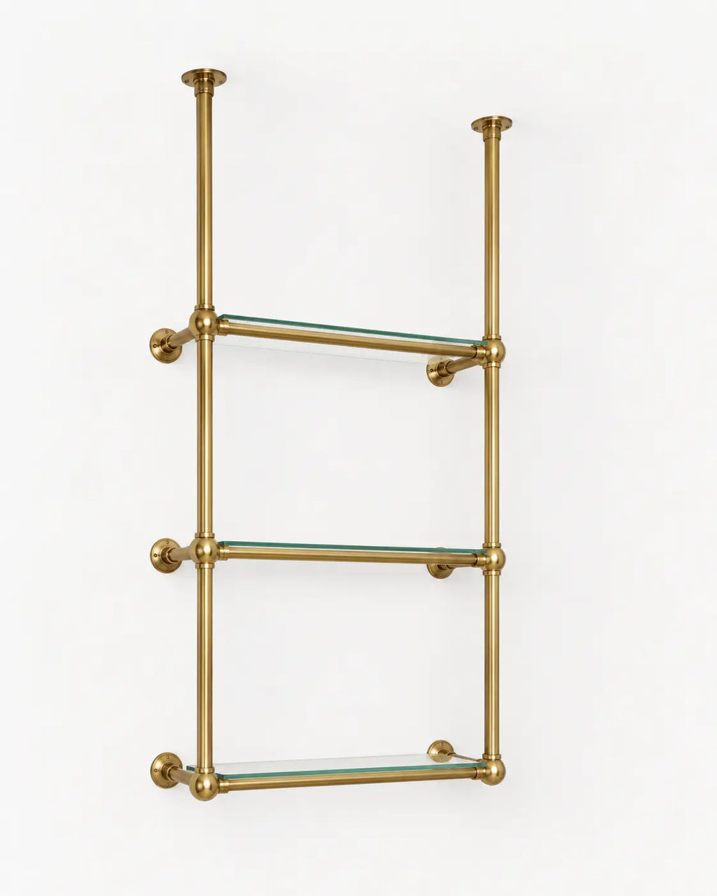 Solid Brass Shelving With Ball Joints, 30" x 50" x 10"