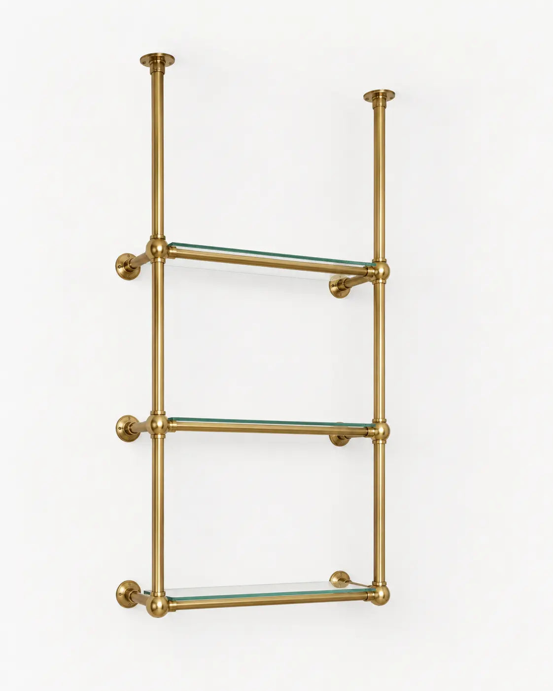 Solid Brass Shelving With Ball Joints, 30" x 50" x 10"