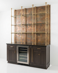 Brass Joints Shelving, Ceiling to Countertop, 60in x 80in x 10in
