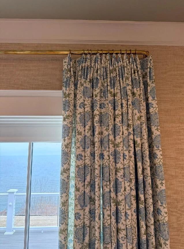 Unlacquered Brass Cafe Curtain Rod With Solid Brass Rings