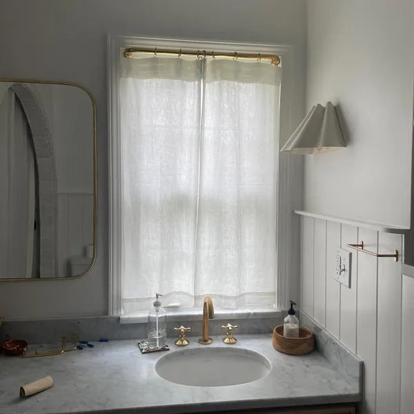 Unlacquered Brass Cafe Curtain Rod