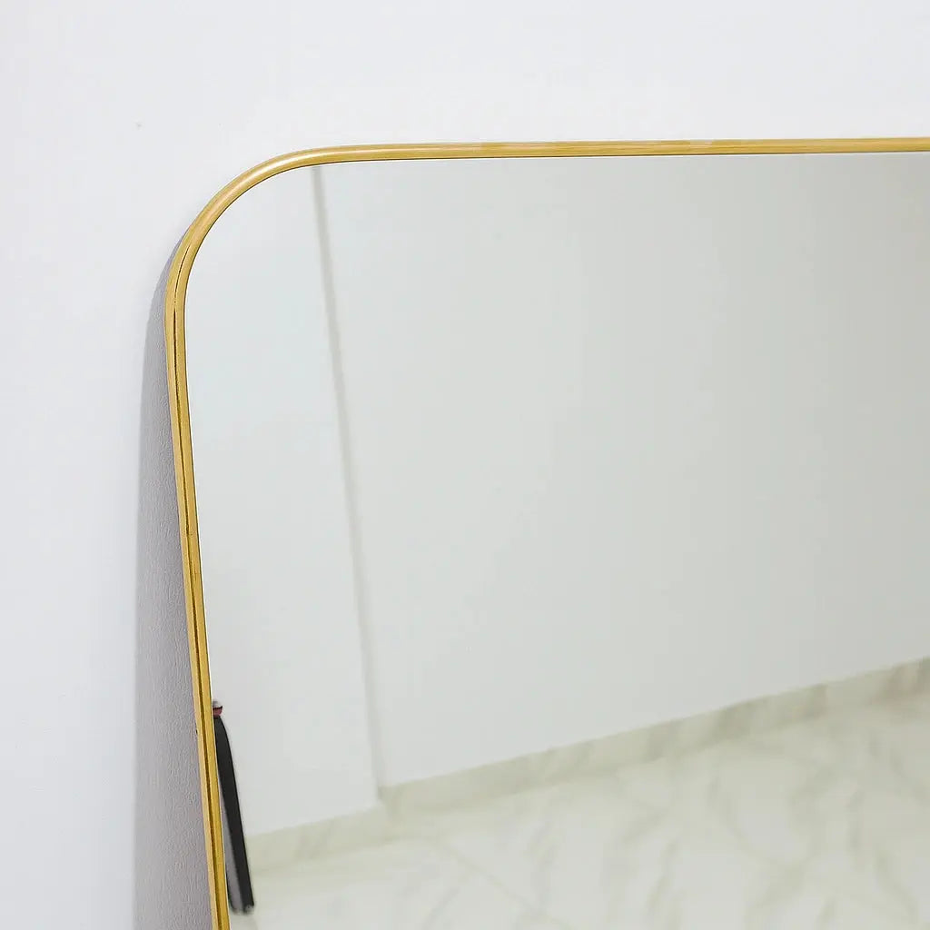 Brass full lenght mirror,long mirror with brass frame - AtlasFinest