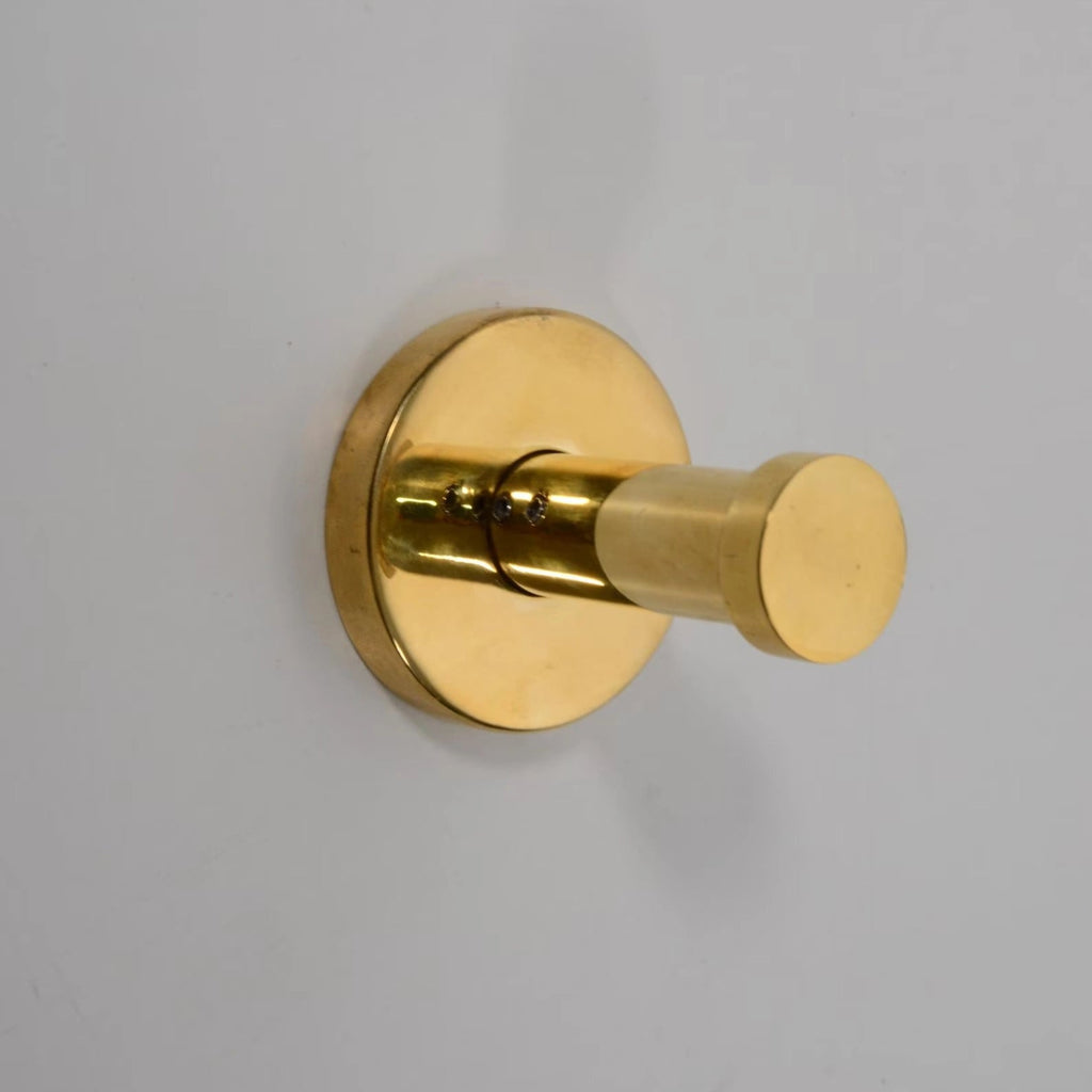 Unlacquered brass wall hook