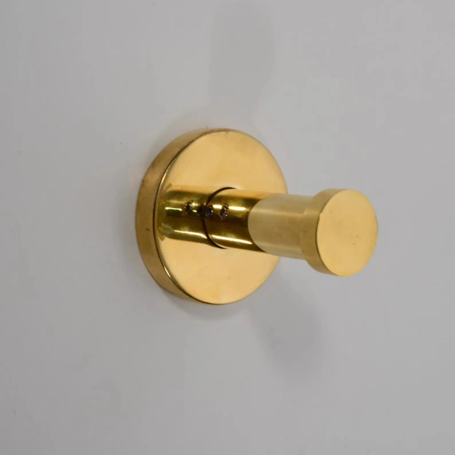 Unlacquered Brass Wall Hook – Handmade, 4” or 6” Solid Brass - AtlasFinest
