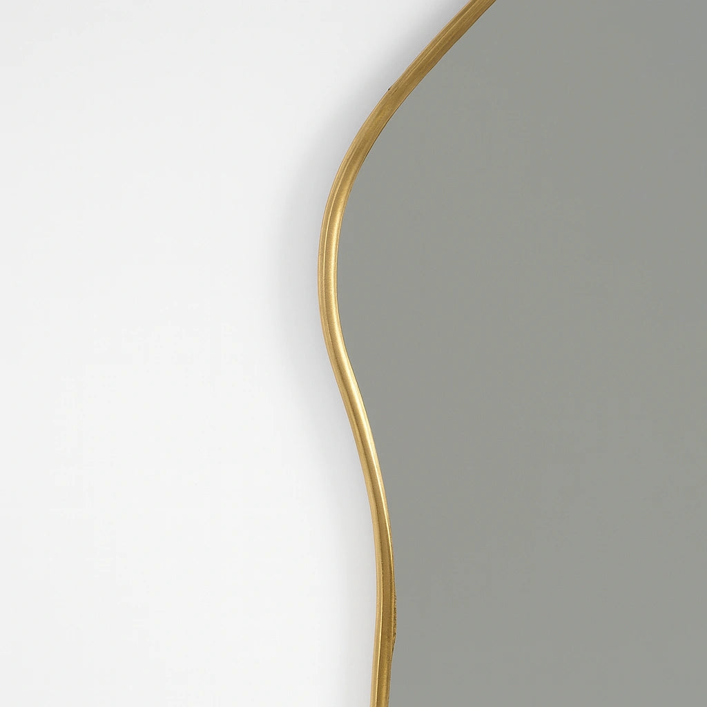 Brass Irregular Mirror atlas finest