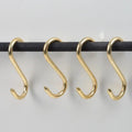 Unlacquered Brass S-Hooks For Rods - AtlasFinest
