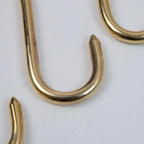 Unlacquered Brass S-Hooks For Rods - AtlasFinest