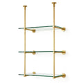 Open Brass Shelving, Ceiling and Wall Mounted Kitchen Shelving 40"H x 30"W × 10"D