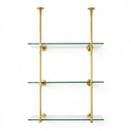 Open Brass Shelving, Ceiling and Wall Mounted Kitchen Shelving 40"H x 30"W × 10"D