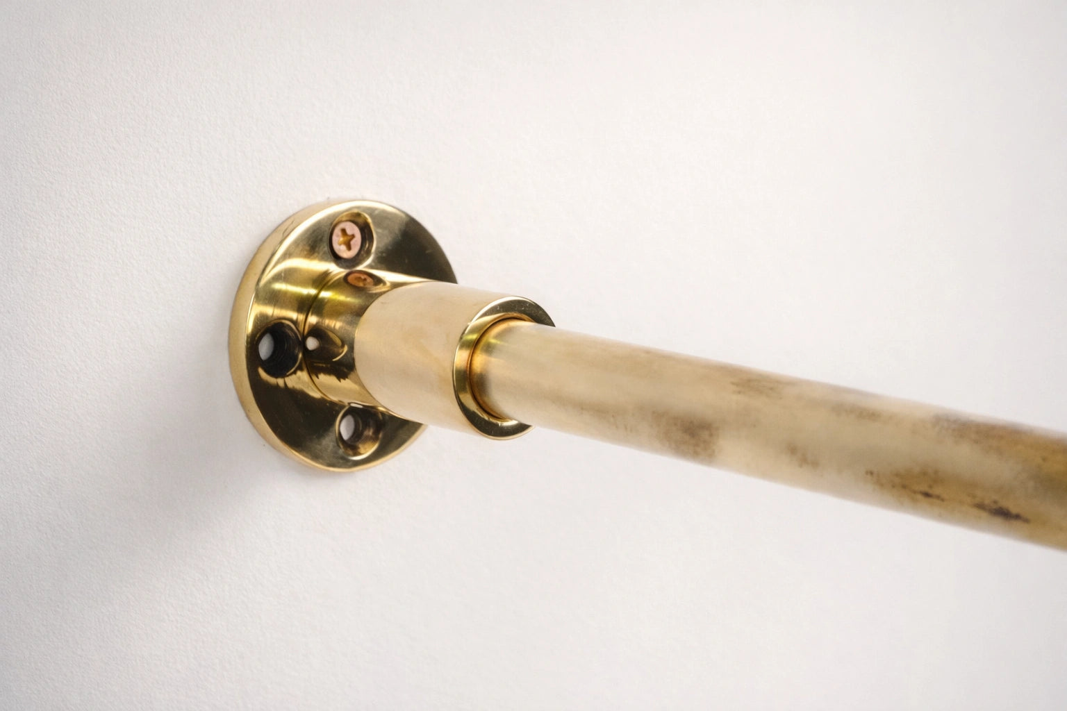 Solid Brass Inside Mount Cafe Curtain Rod 