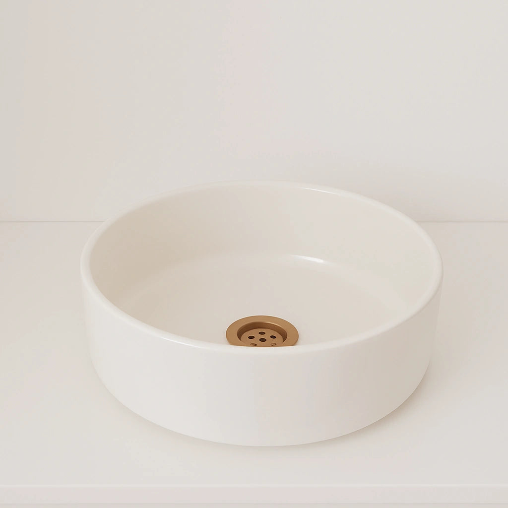 Handmade Cream White Bathroom Sink