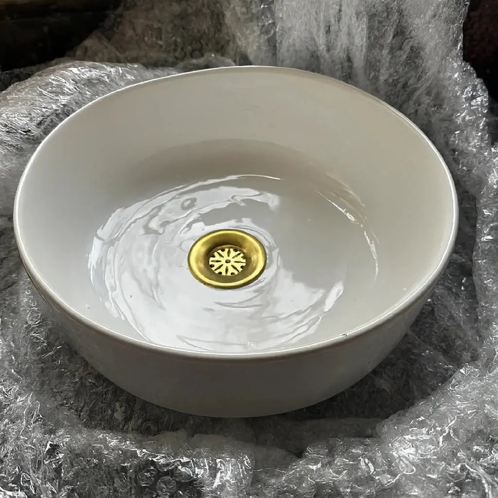 Handmade Cream White Bathroom Sink - AtlasFinest