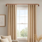 Solid Copper Curtain Rod, Natural Copper Curtain Rail - AtlasFinest