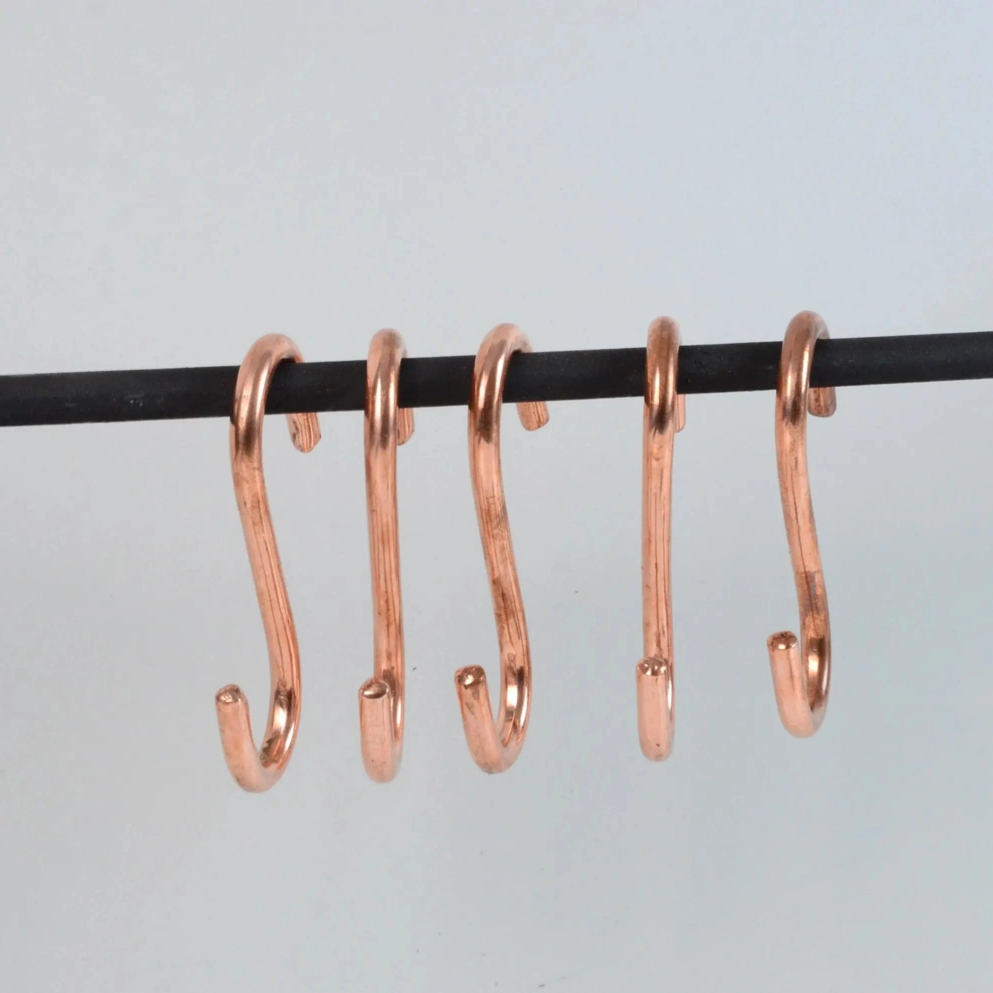 Solid Copper S-Hooks For Pot Rails