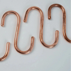 Solid Copper S-Hooks For Pot Rails - AtlasFinest