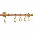 Unlacquered Brass S Hooks for Pot Rail, Antique Copper Pot Rack - AtlasFinest