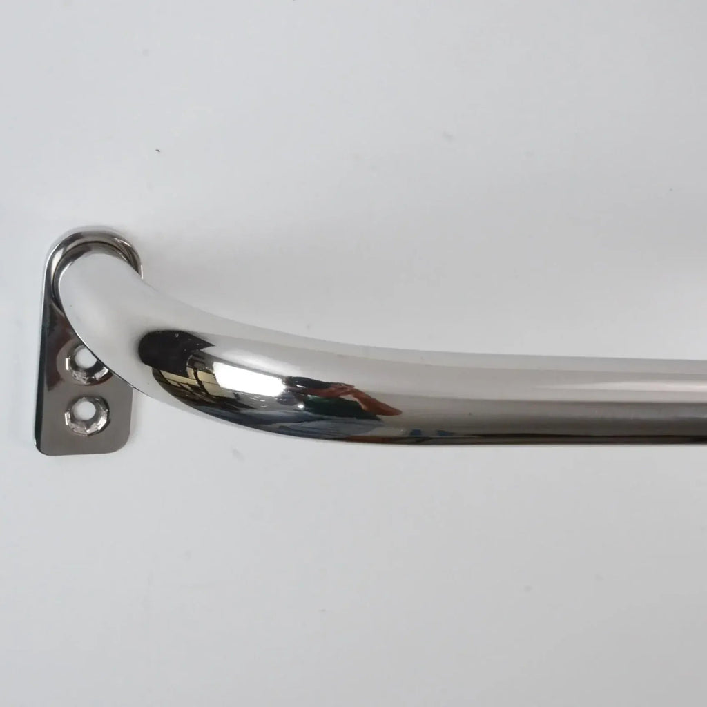 Polished Nickel Curtain Rod with Wall-Mounted Bracket
