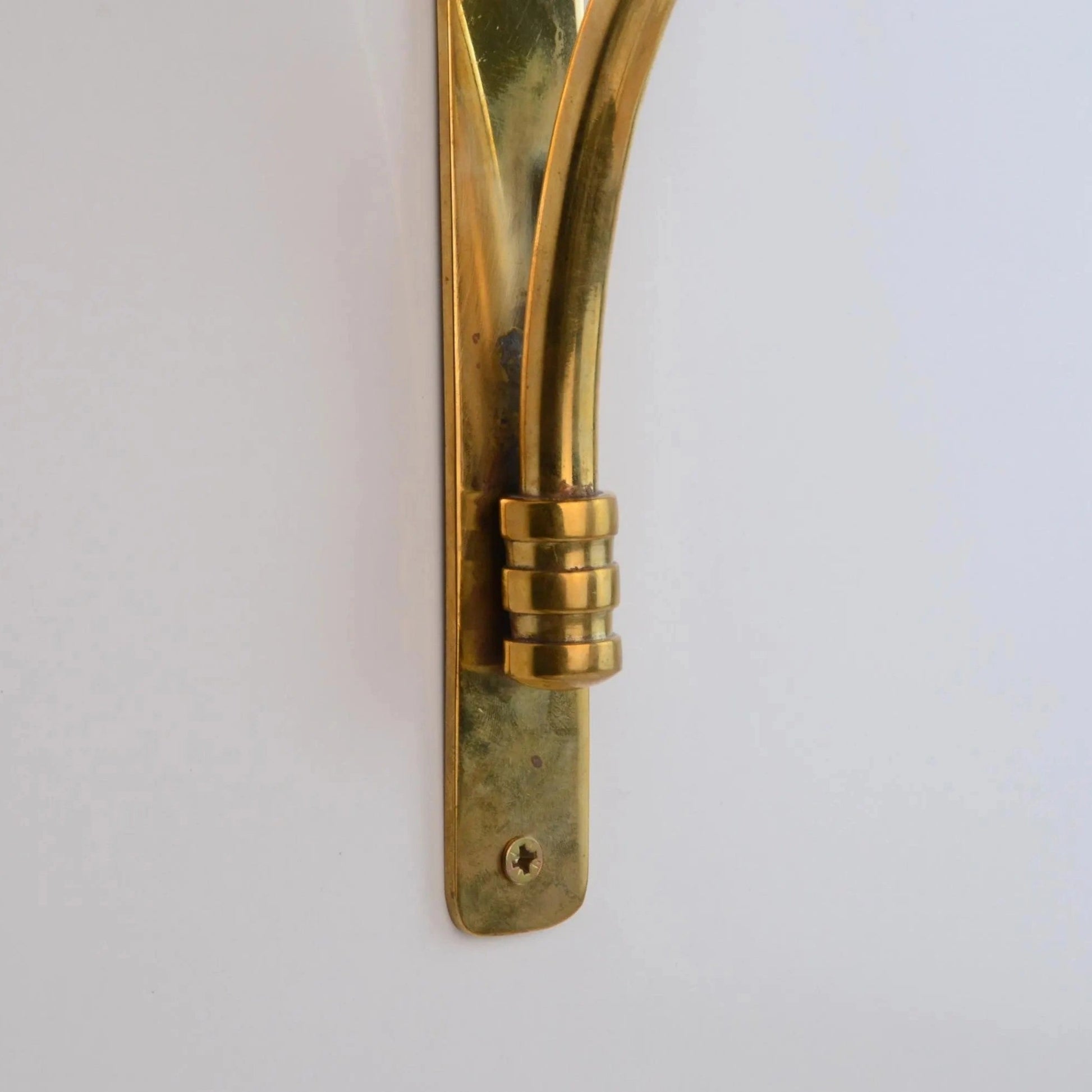 Unlacquered Brass Shelf Bracket