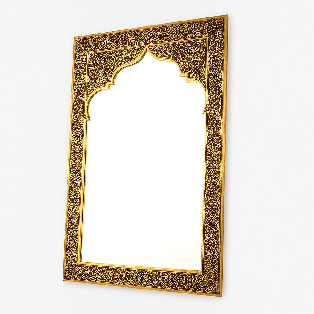 Brass gold mirror for wall