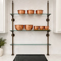 Dark Bronze Solid Brass Bistro Shelving