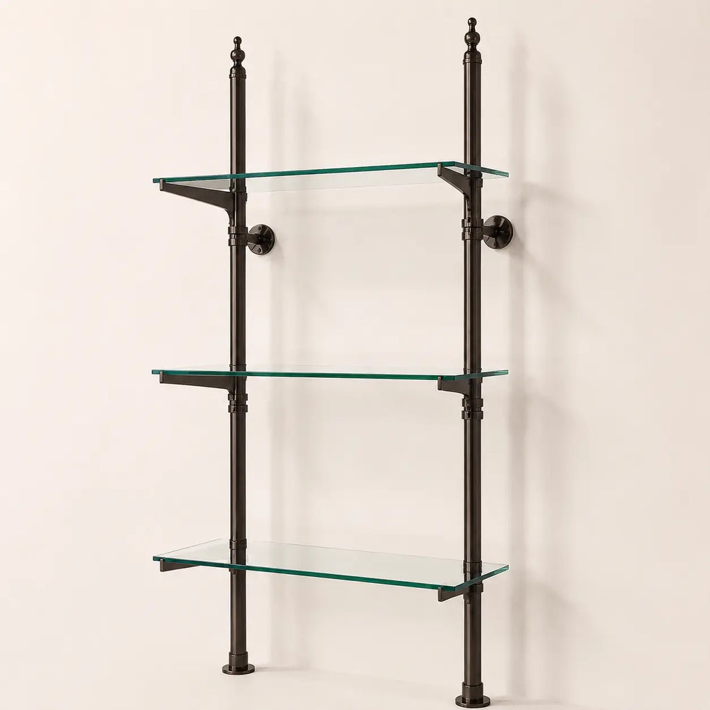 Dark Bronze Solid Brass Bistro Shelving