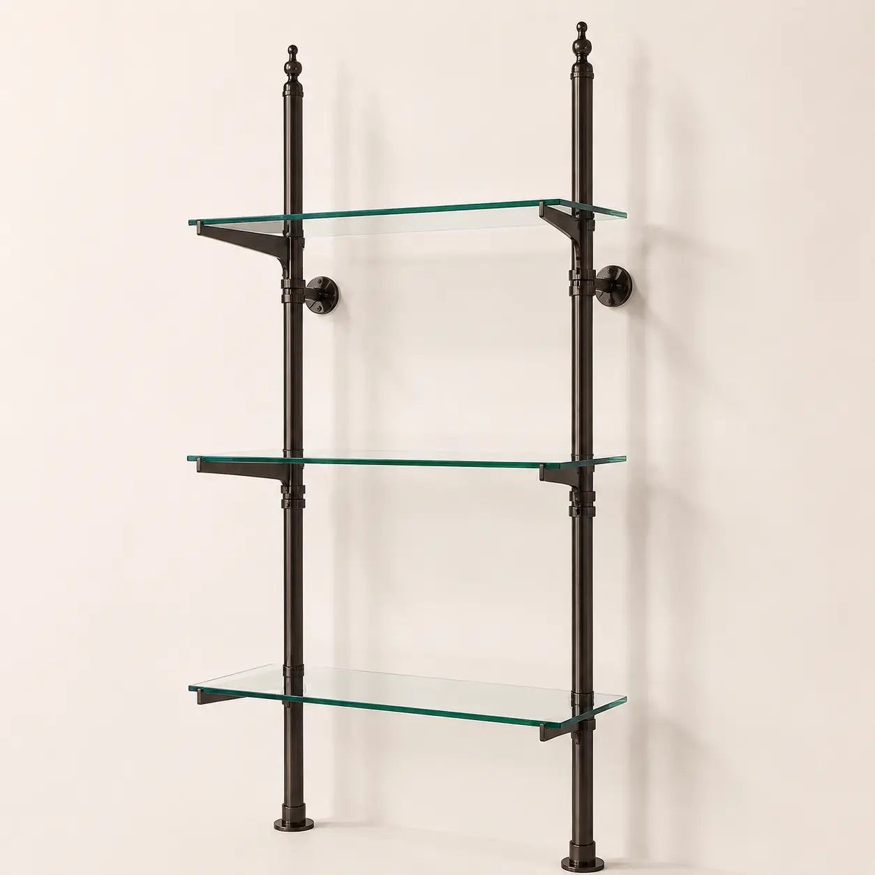 Dark Bronze Solid Brass Bistro Shelving