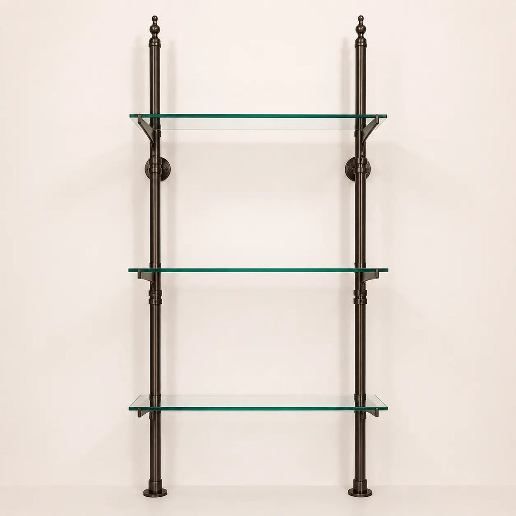 Dark Bronze Solid Brass Bistro Shelving