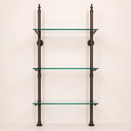 Dark Bronze Solid Brass Bistro Shelving
