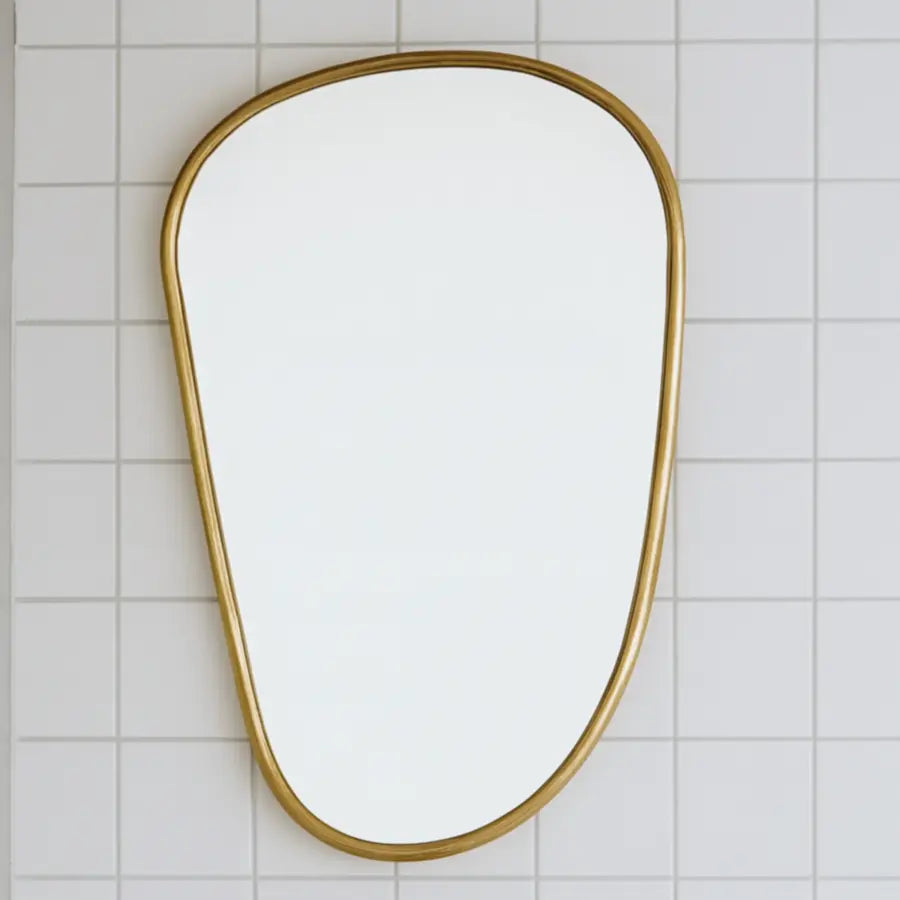 Handcrafted Unlacquered Brass Mirror - AtlasFinest