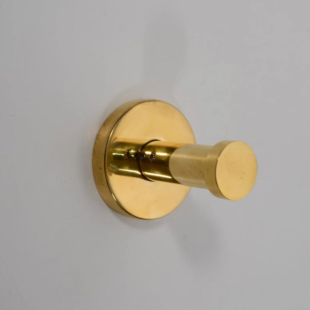 Unlacquered brass wall hook