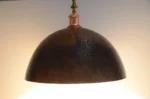 Hammered copper unlacquered light