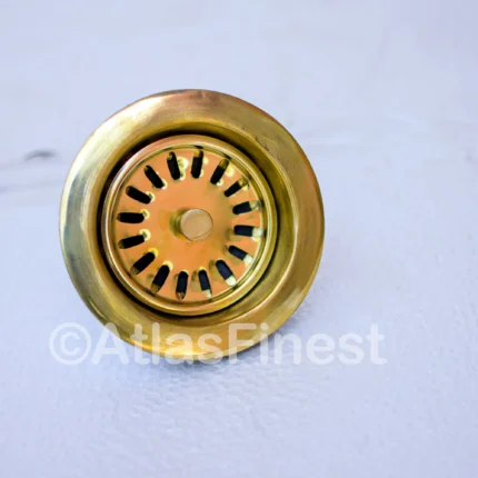 unlacquered brass kitchen sink strainer