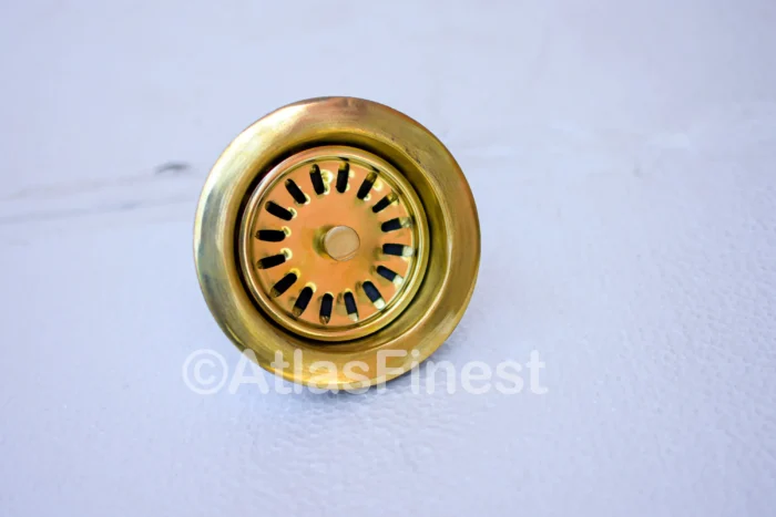 unlacquered brass kitchen sink strainer