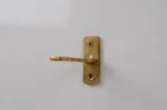 T-shape solid unlacquered brass wall support