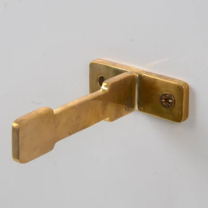 T-shape solid unlacquered brass wall support