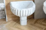 white marble sink