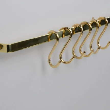 Flat Unlacquered Brass Pot Rack