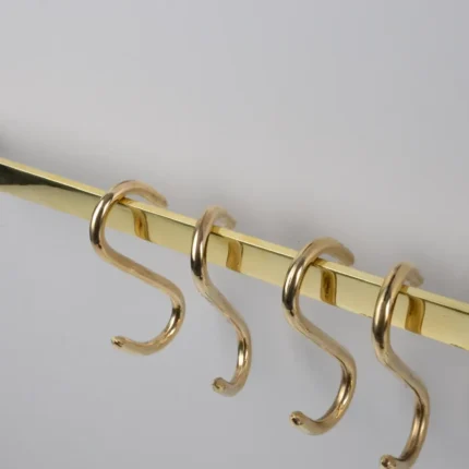 Brass rack with s hooks