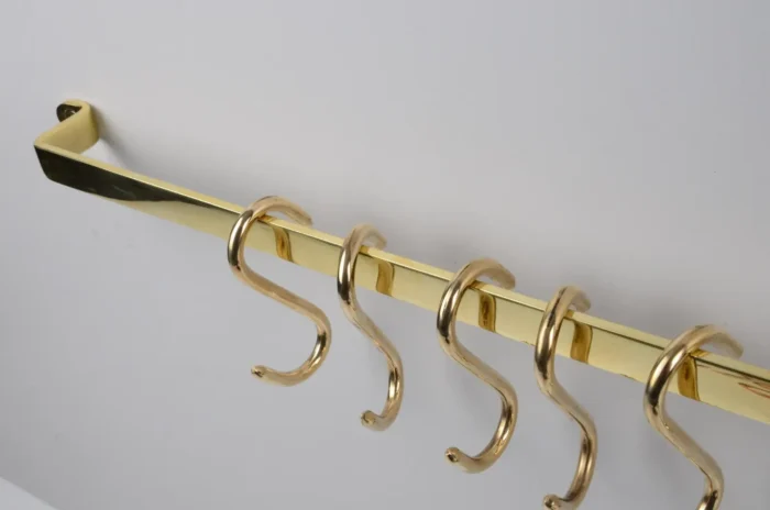 Brass rack with s hooks