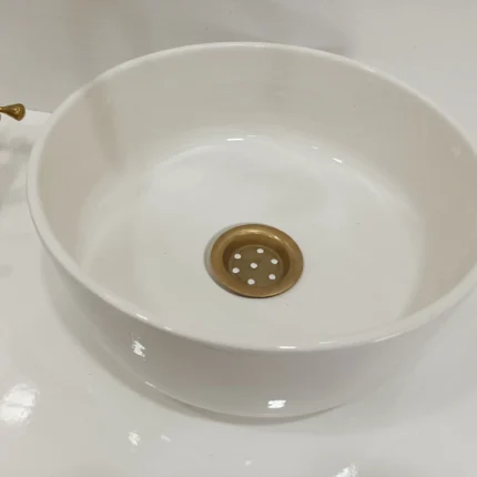 White Ceramic Sink for Bathroom
