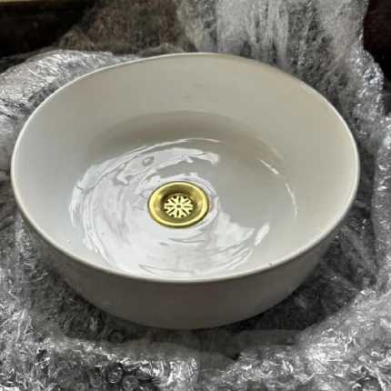 White Ceramic Sink for Bathroom