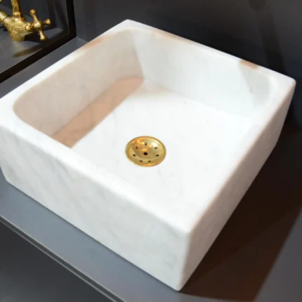 Exotic White Marble Sink