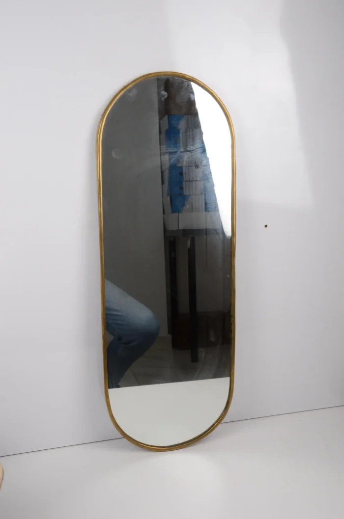 aesthetic brass mirror